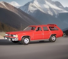 1976 '76 Pontiac Grand Lemans Safari Wagon Red RR 1/64 Diorama Replica Ltd