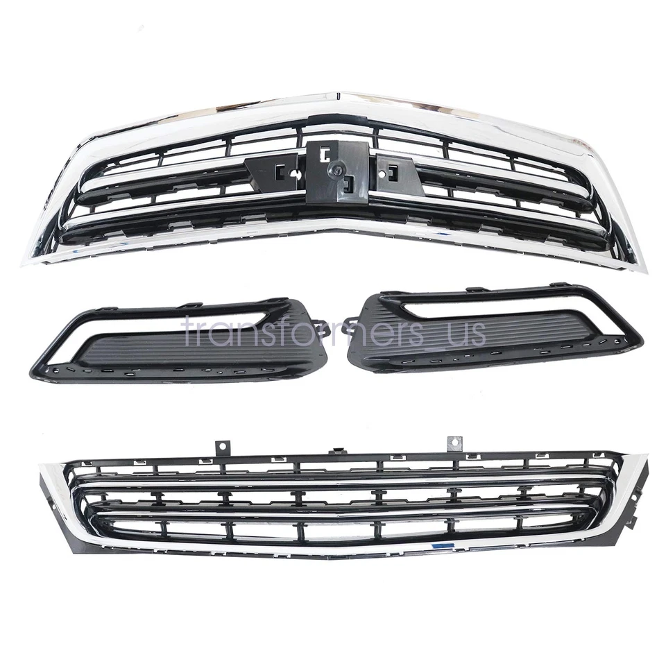 Se adapta a Chevrolet Impala 2014-2020 parrilla de parachoques inferior superior delantera con cala de luz antiniebla Foto 4 de 4