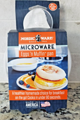 Nordic Ware Microware Eggs 'n Muffin Pan White ~ 41'' X 4.1''