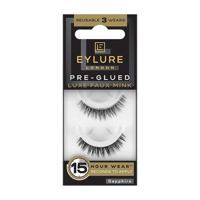 Faux Mink Pre Glued False Eyelashes Luxe Sapphire Faux Mink Lashes Eyelashes
