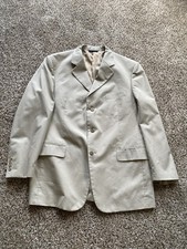 Brooks Brothers 1818 Fitzgerald Tan Cotton Blazer Jacket Men Size 42R 36W