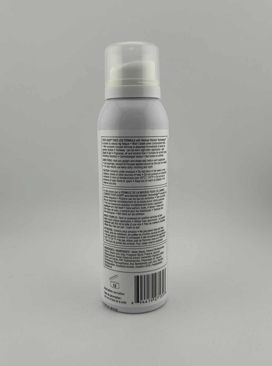 Footlogix Pediceuticals - Tired Leg Formula Mousse 4.2 oz - Reduced Leg Fatigue