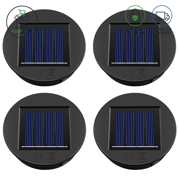 Solarleuchten Ersatzteile 4 StüCk 8Cm 1,2V 600Mah IP65 Wasserdicht-image