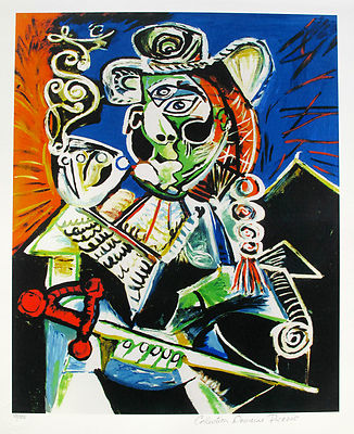 Pablo Picasso CAVALIER WITH PIPE Estate Signed Limited Edition Giclee 26'' x 20''