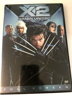 X2 X-Men United DVD Full Screen 2 disc set Ships Free Same Day With Tracking