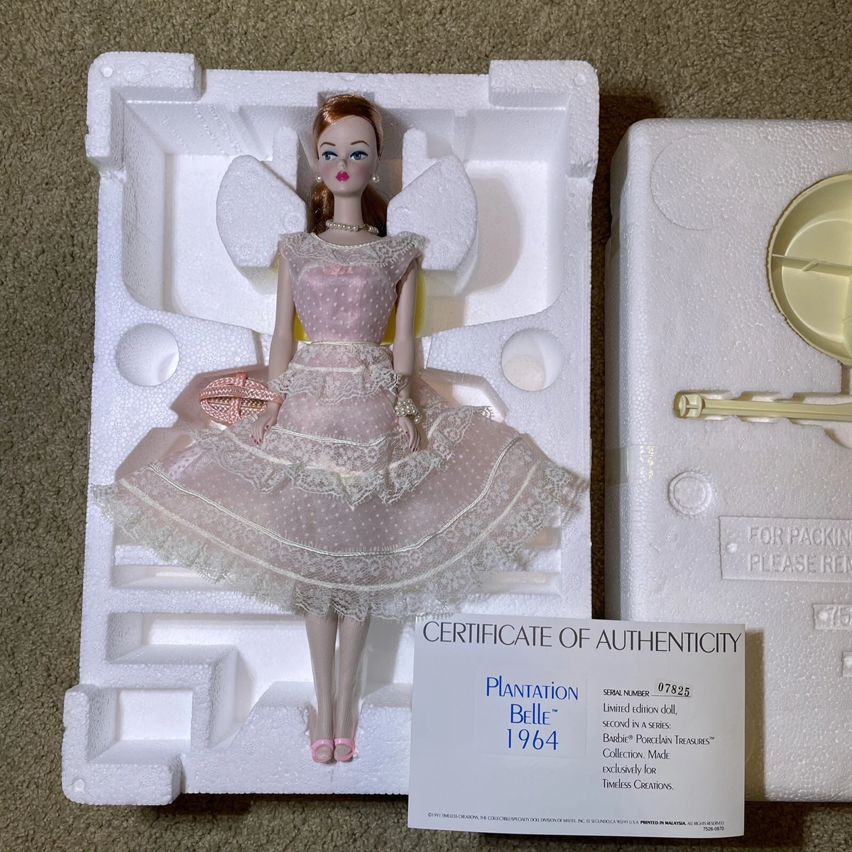1991 Barbie Plantation Belle (repro of 1964 doll) #7825 Limited Edition 2nd