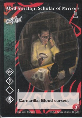 4 x Abid bin Haji, Scholar of Mirrors VTES CCG Kickstarter The Unaligned 1