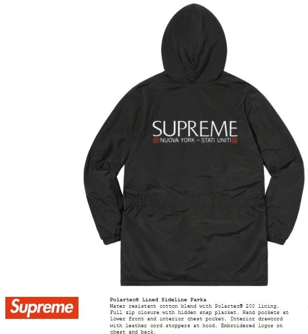 Supreme Polartec Lined Sideline Parka Black Size M NWT 100% Authentic Brand New - Image 2 of 4
