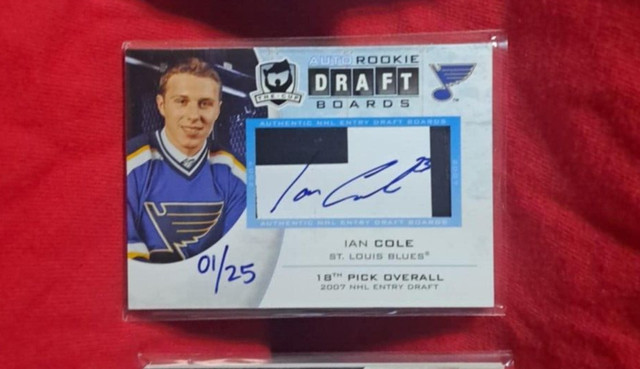 2011-12 THE CUP AUTO ROOKIE DRAFT BOARDS IAN COLE Auto 01/25 #IC
