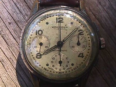 Mouvement De Montre Mécanique Vintage Wakmann C0 - Pour Pièces Ou Réparation (tige Cassée)