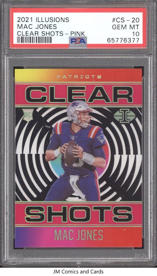 Mac Jones Panini Illusions Clear Shots #CS20 Pink