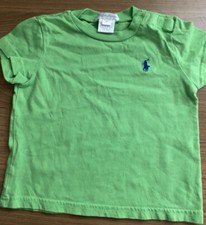POLO RALPH LAUREN green snap t shirt Summer 1PC BaBy boy blue pony logo 9M WoW 