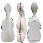 White strip cello case 4/4 with backstraps /Carbon fiber,Light weight 3kg