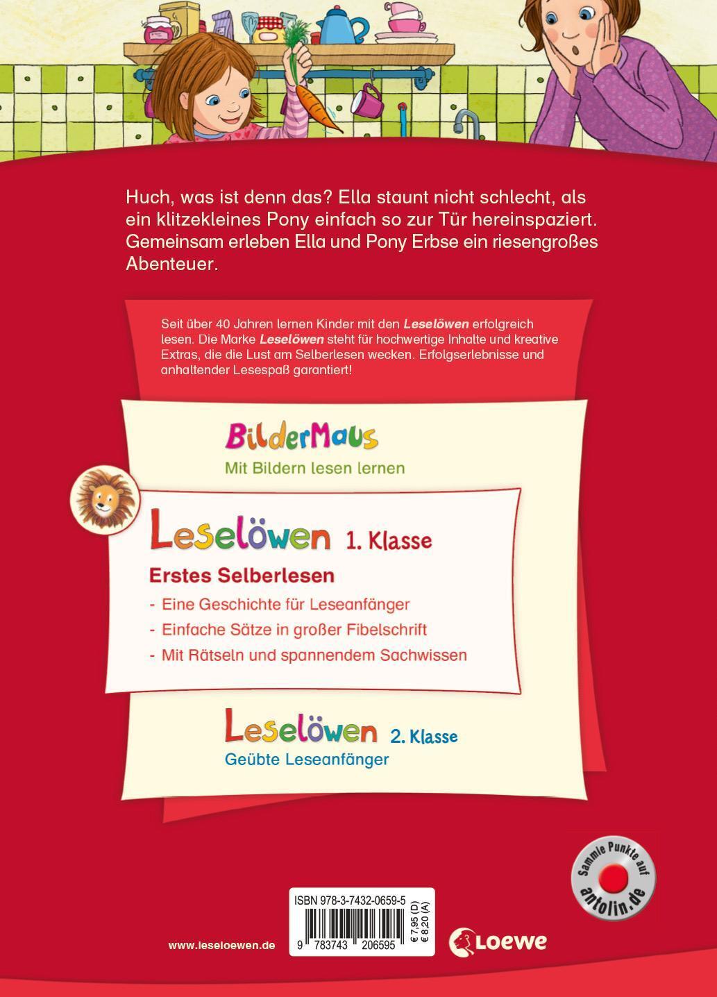 Thumbnail - Leselöwen 1. Klasse - Ein Pony Namens Erbse | Eva Hierteis | Buch |