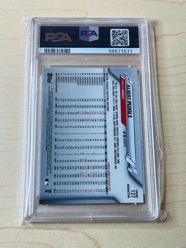 2020 Albert Pujols Topps Chrome #127 Refractor - PSA 10 - Los Angeles Angels - Picture 2 of 2