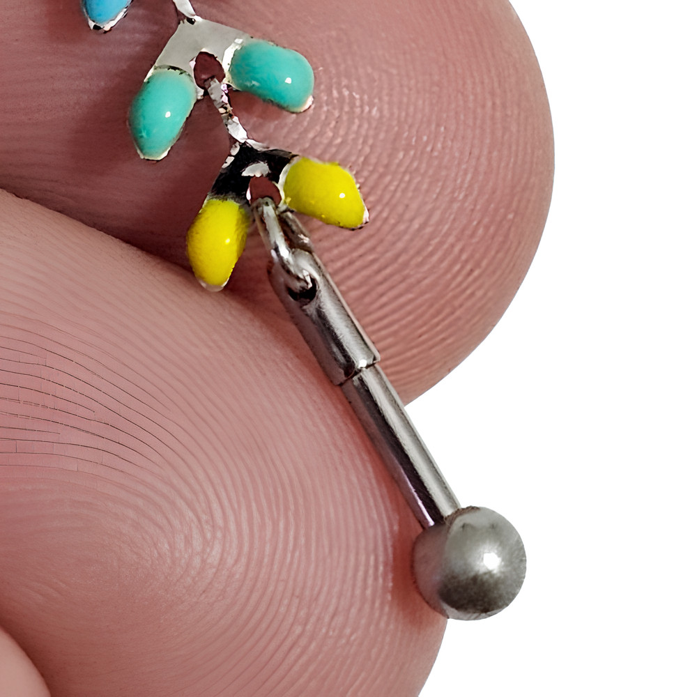 Scaffold Bar Chained Flexible Coloured Arrow Body Piercing Barbell Jewellery Bar