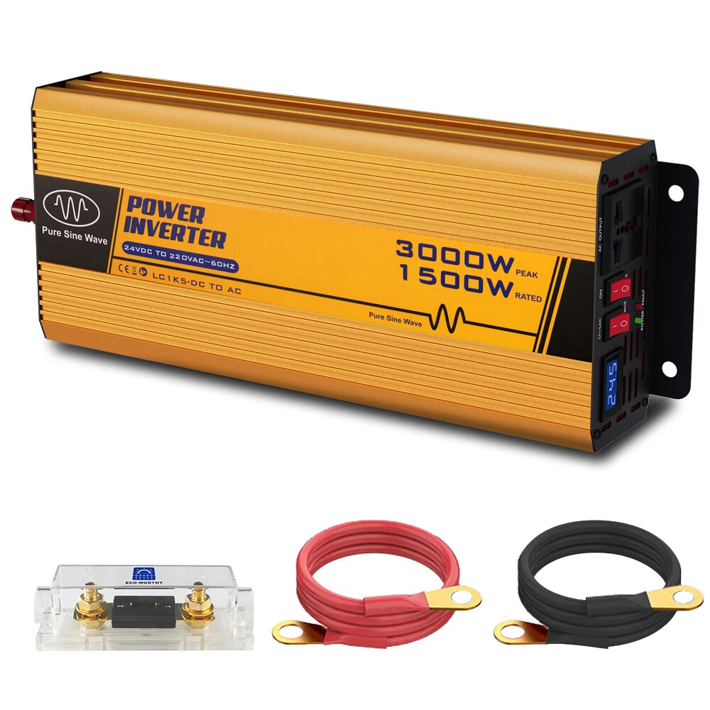 Reiner Sinus Spannungswandler1500W/3000W Watt 24V auf 230V | eBay