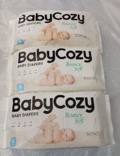 Baby Cozy Bouncy Soft Disposable Diapers 3 Packs X 6 Diapers Size 1 New Unopened