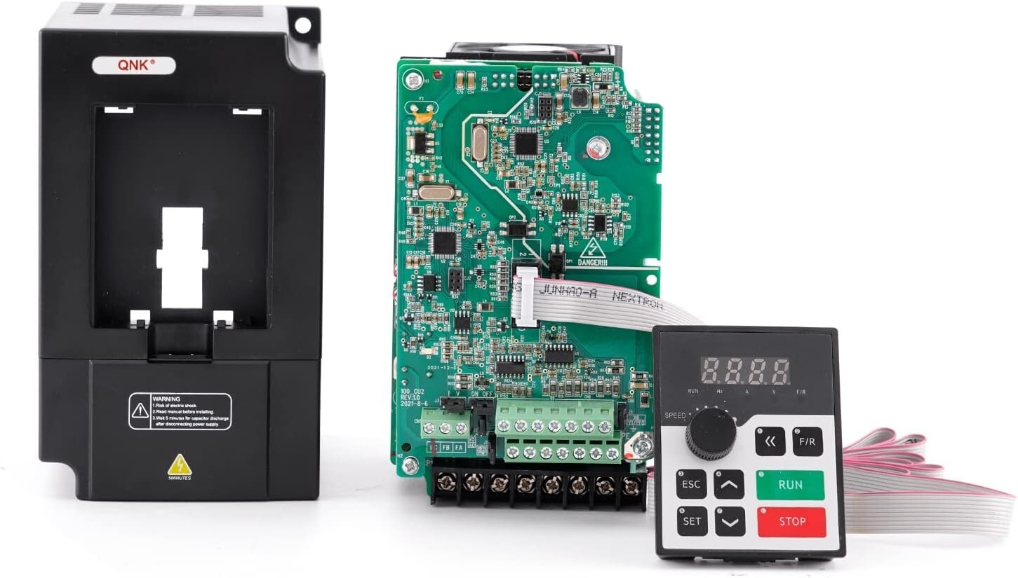 QNK 4KW 5.5HP 220V 1 to 3 Phase VFD Inverter Variable Frequency Drives for Motor