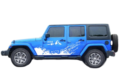 #ad 2 PCS Graphic Vinyl Mud Splash Car Sticker For Jeep Wrangler Side Door Decals $69.99
