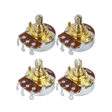 FLEOR 2 A500K+ 2 B500K Bass Guitar Big Potentiometers Pots Copper Short Shaft