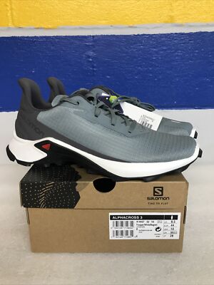 Salomon AlphaCross 3 Mens Size 10 Hiking Shoes 414457 White/Grey New With Box