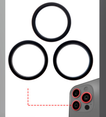 Back Camera Bezel Ring Only Compatible For iPhone 15 Pro Max (Black Titanium)