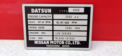 Shinknownsuke プリントパネル　エディション有 Black Airbrushed Front License Plate white deluxe lettering