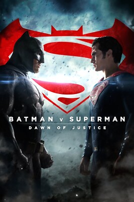 2016 Batman Vs Superman Movie Poster 11X17 Clark Kent Henry Cavill Ben Affleck 
