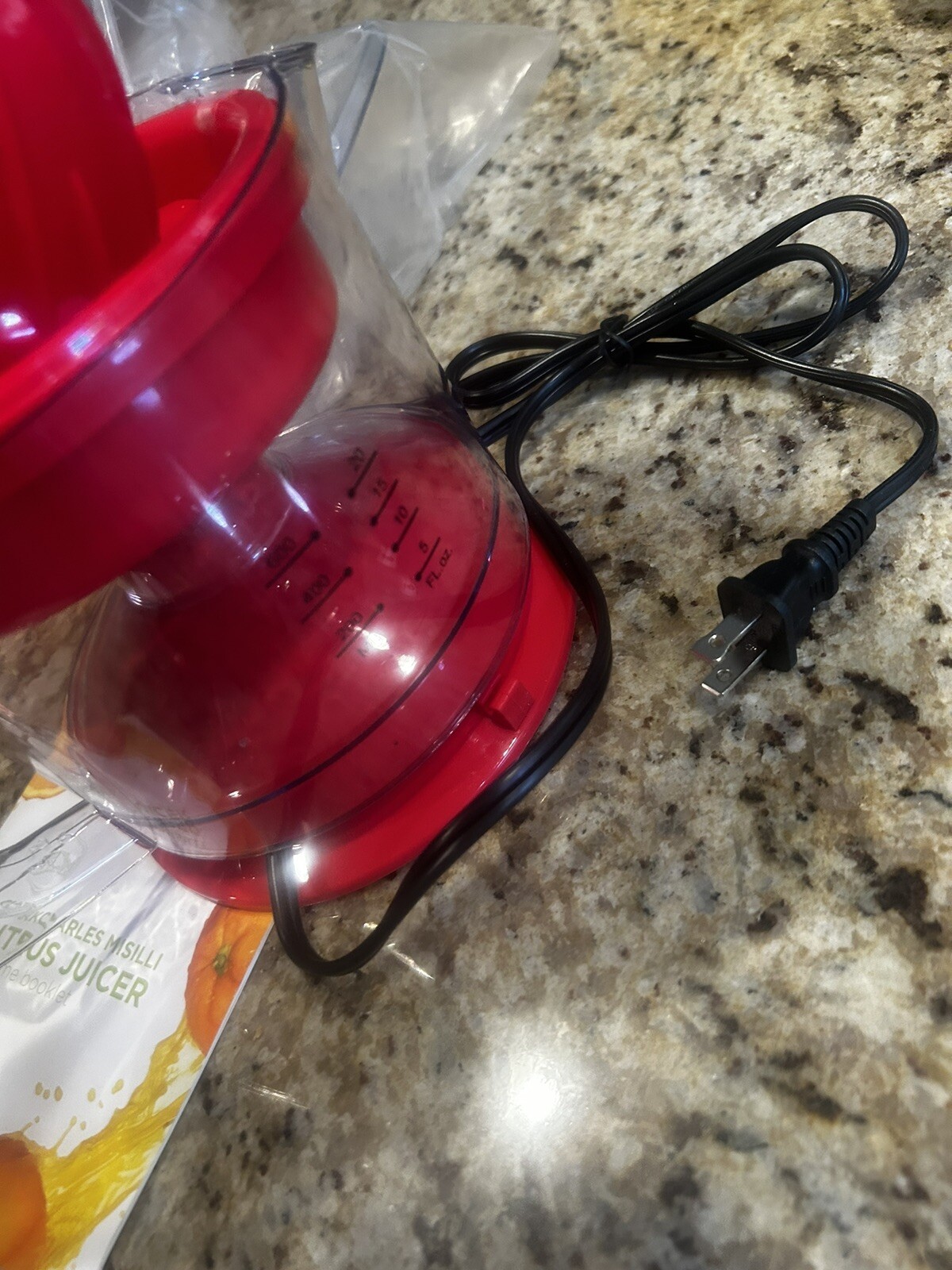 Electric Citrus Juicer MarkCharles Misilli Red New, never used