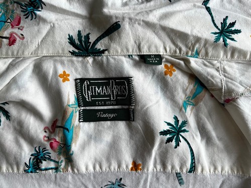 Gitman Vintage Camp Collar Short Sleeve Shirt, Beach, Size M - Picture 4 of 8
