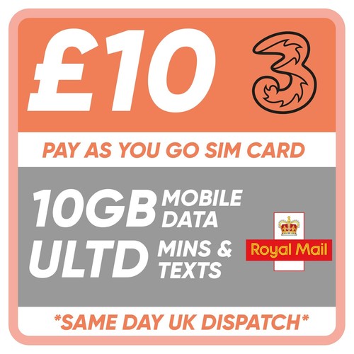 Three (3) SIM Card - PAY AS YOU GO - Includes Standard, Micro & Nano - 第 1/6 張圖片