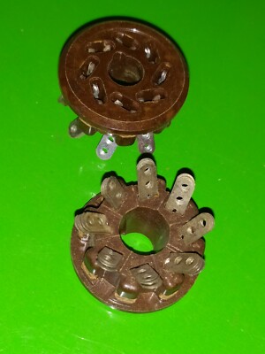 support 8 Broches x2 socket OCTAL ex EL34 Nos Sans Clips Sup34
