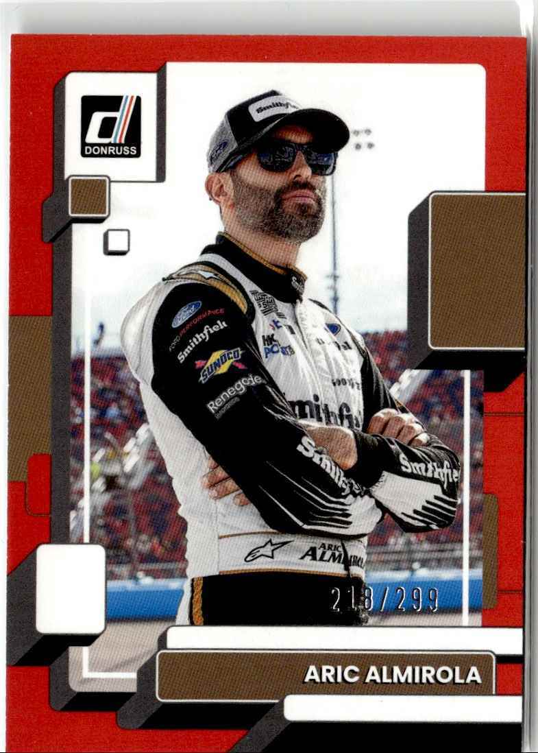 2023 Panini Donruss Aric Almirola 218/299 Stewart-Haas Racing #41 NASCAR Card