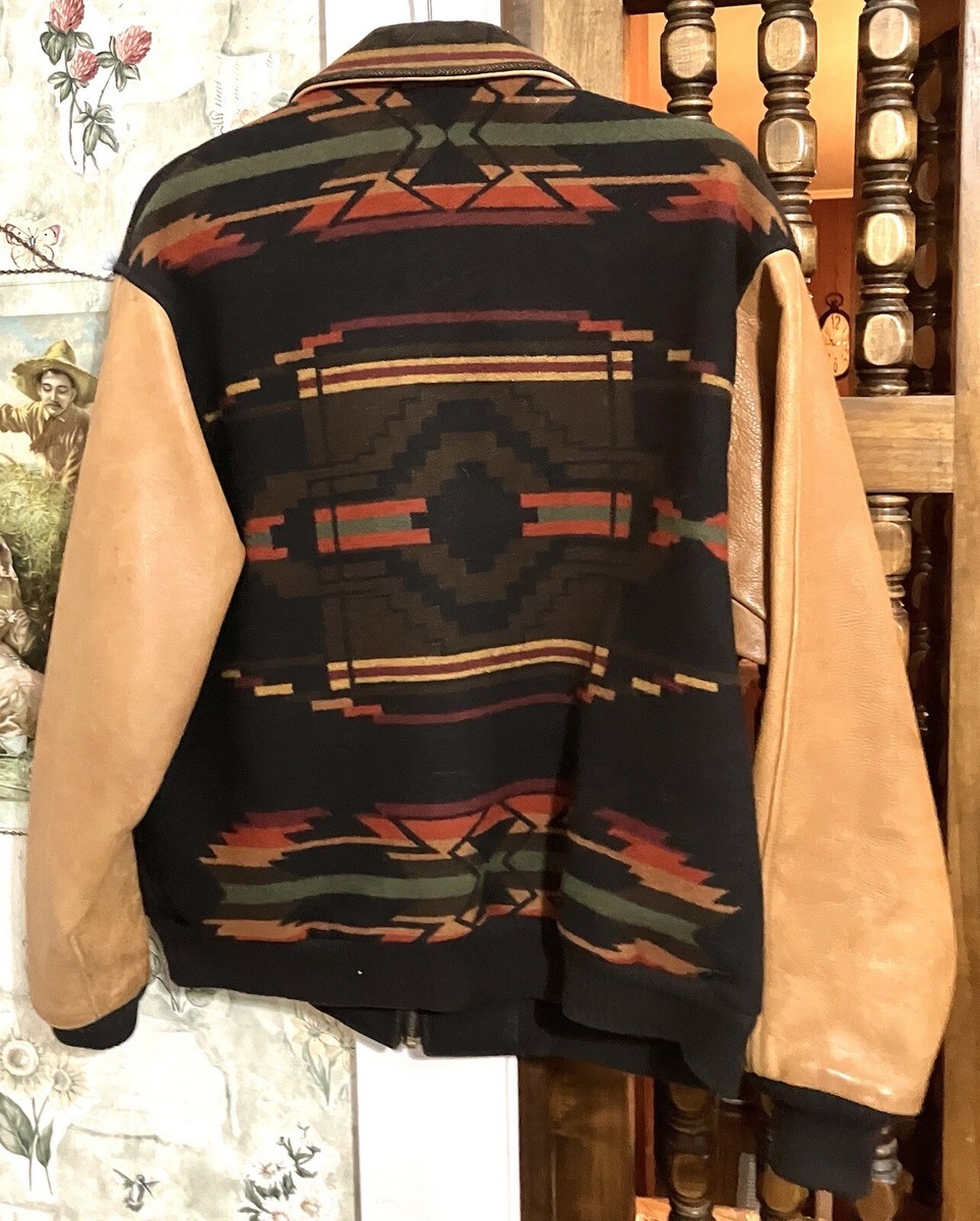 【超美品】【希少】【タグ付】2000s PENDLETON WOOL COAT RARE VINTAGE PENDLETON FULL ZIP WOOL JACKET WITH LEATHER
