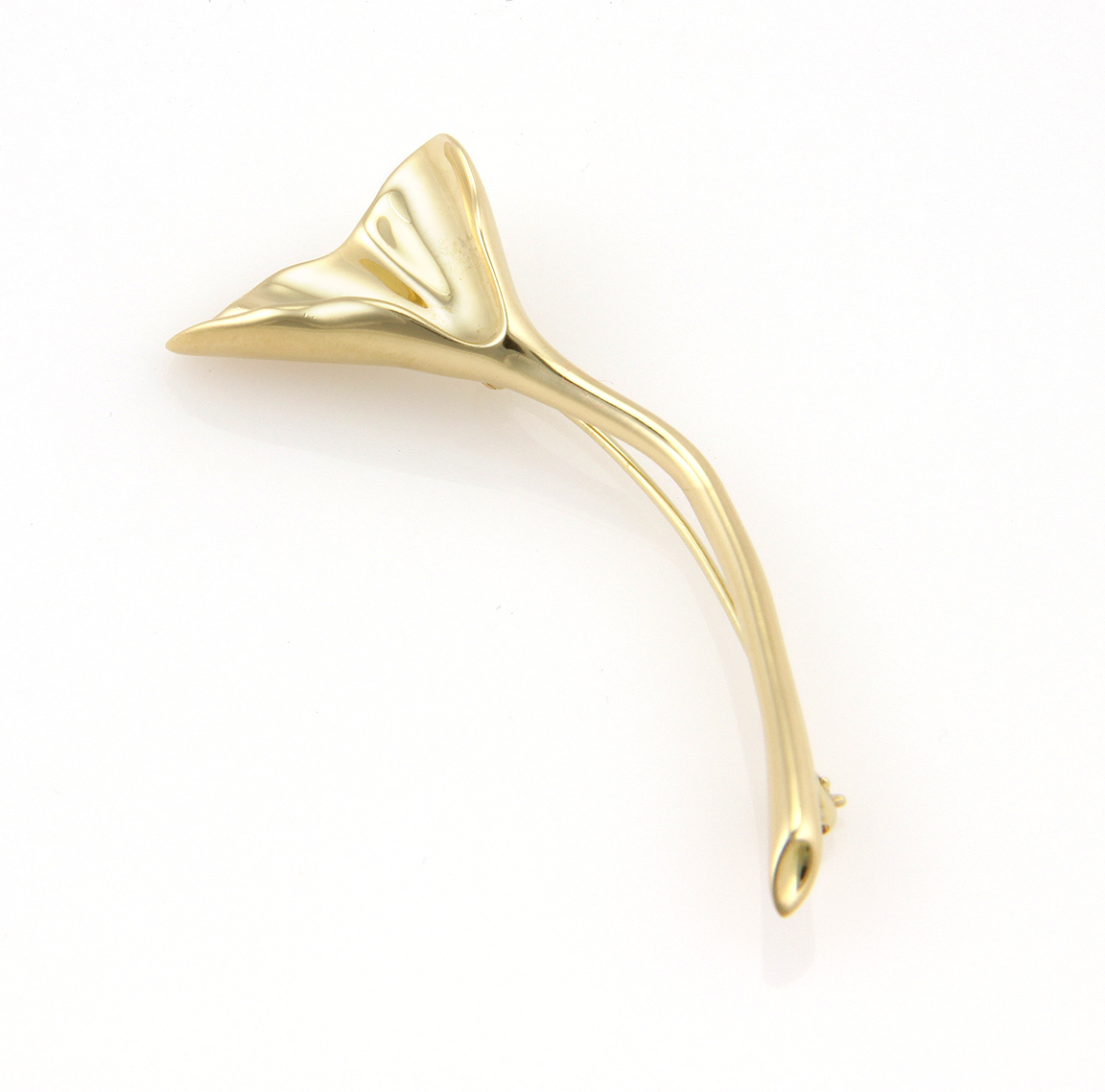 Tiffany & Co. Lily Gold Pin 18k Yellow Calla Flower Long Stem | eBay
