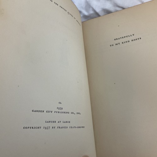 LANCER AT LARGE by Francis Yeats Brown, 1939 Illustrated Antique Book 1937 - Picture 8 of 8