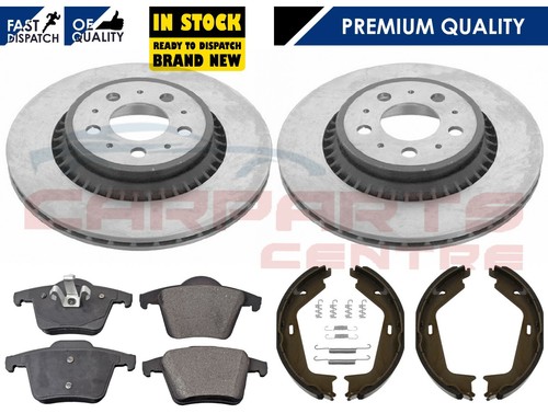 FOR VOLVO XC90 REAR BRAKE DISCS PAIR & PADS HANDBRAKE SHOES & FITTING ...