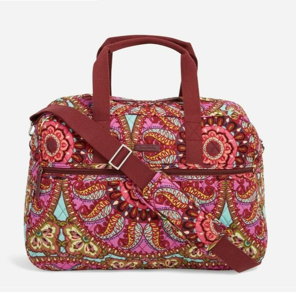Vera Bradley Medium Traveler Bag Weekender in Resort Medallion for sale