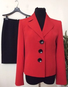 kasper red suit