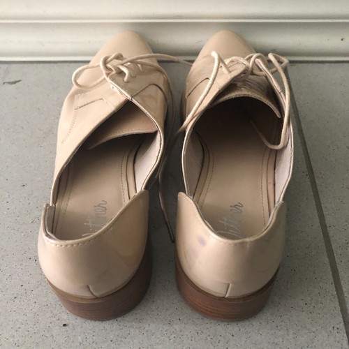 Womens Wittner Classic D'orsay Style Dress Shoes. Beige Leather Lace Up Size 37 - Picture 5 of 6