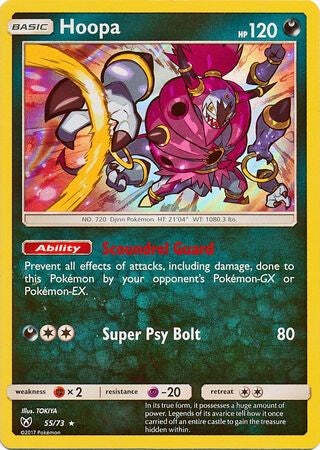 Hoopa - 55/73 - Holo Rare Sun & Moon: Shining Legends Pokemon Card