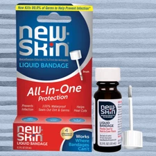 All-in-One New-Skin, Liquid Bandage, Waterproof, Protect, Heal, Seal, 0.3 fl oz.