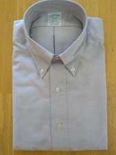 NWOT Brooks Brothers Gray Supima Oxford Button Down 15.5-31 Milano MSRP 140