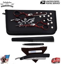 Professional Barber Hairdressing Scissors Thinning Hair Cutting Shear Set 5.5"
