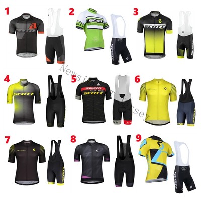 Herren SCOTT Radtrikot Trägerhose Kurzarm Trikot Fahrradbekleidung Fahrradtrikot