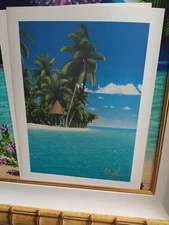 Dan Mackin original signed lithograph. Hand signed in silver ink.