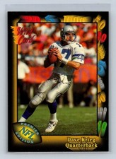 1991 Wild Card Premier Edition #8 Dave Krieg Seattle Seahawks Error Card