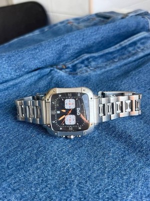Dolce & Gabbana Men's Watch Steel Metal Chrome Chunky Watch D&G