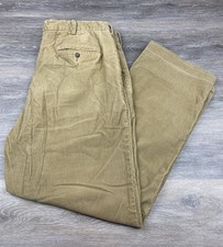 Vintage 90s Polo Ralph Lauren Hammond Corduroy Pleated Pants 36x29 Actual Tan